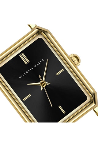 Stalen Quartz Horloge - Goudkleurig en zwart - Victoria Walls