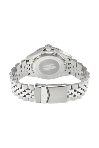 Automatisch Stalen Horloge Wall Street - GMT - Zilverkleurig en Zwart