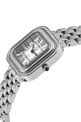 Stalen Quartz Horloge met Diamanten Bellagio - Zilverkleurig