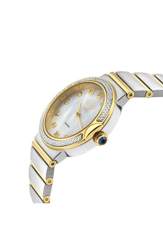 Stalen Quartz Horloge met Diamanten Sorrento