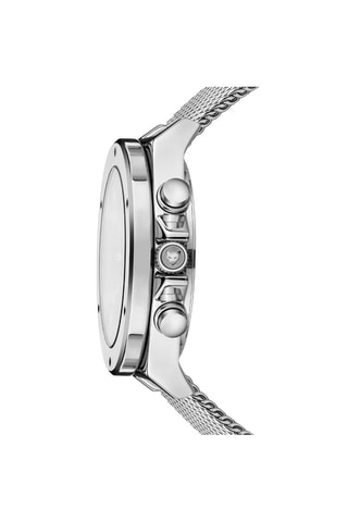 Stalen Quartz Horloge Mykonos Zilverkleurig en Zwart