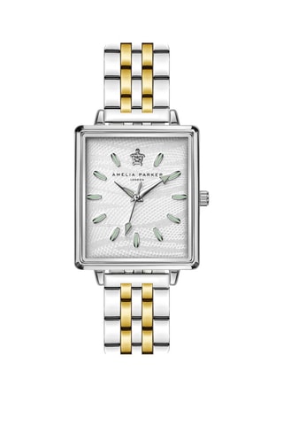 Stalen Quartz Horloge Desert- Zilverkleurig en Goudkleurig