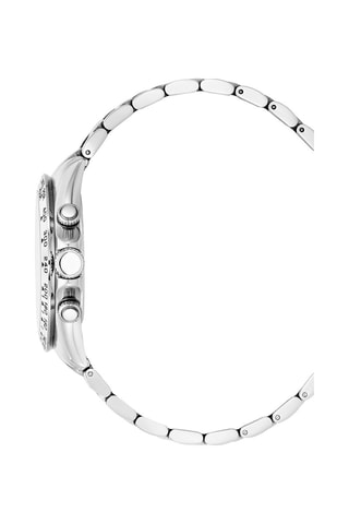 Stalen Quartz Horloge Grand Mont - Chronograaf - Zilverkleurig en Donkerblauw