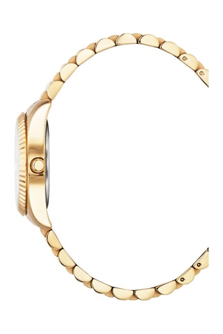 Stalen Quartz Horloge met Diamanten