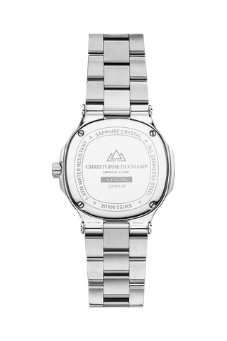 Stalen Quartz Horloge met Diamanten