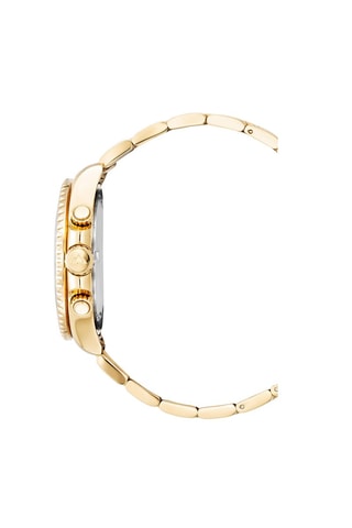 Stalen Quartz Horloge  - Chronograaf - Goudkleurig