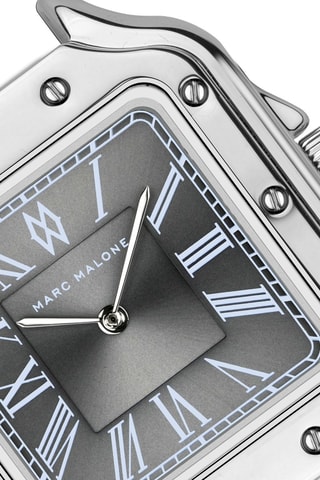 Stalen Quartz Horloge - Zilverkleurig - Marc Malone