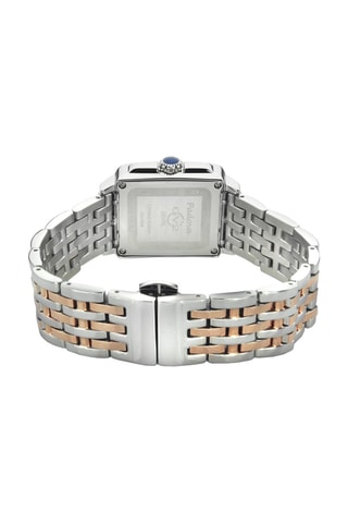 Stalen en Diamanten Quartz Horloge Padova - Zilverkleurig en Roségoudkleurig