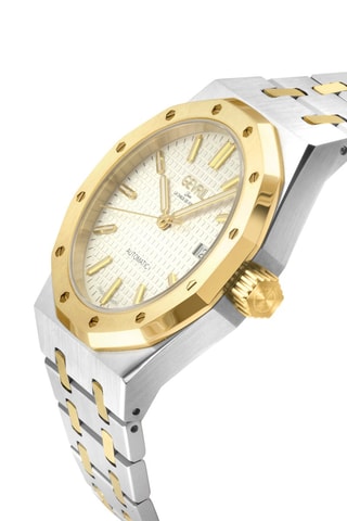 Automatisch Stalen Horloge Gotham - Zilverkleurig en Goudkleurig