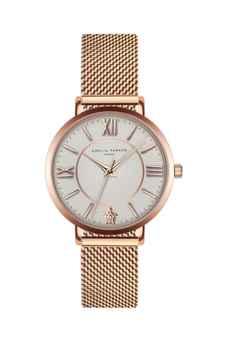 Stalen Quartz Horloge Petite Classique- Roségoudkleurig en Wit