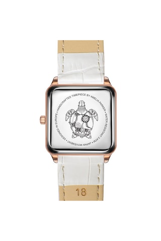 Leren Quartz Horloge Bay Wit