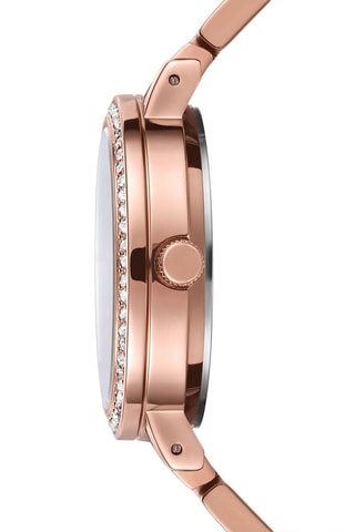 Stalen Quartz Horloge Roségoudkleurig