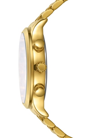 Stalen Quartz Horloge Chronograaf - Goudkleurig