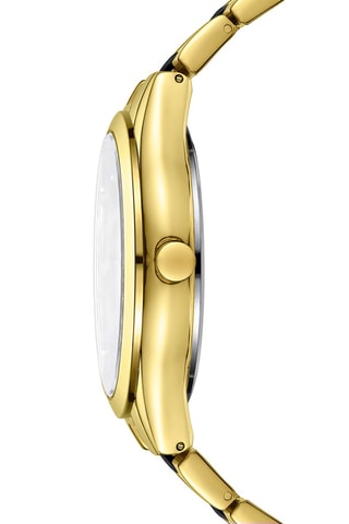 Legering Quartz Horloge Goudkleurig en Zwart