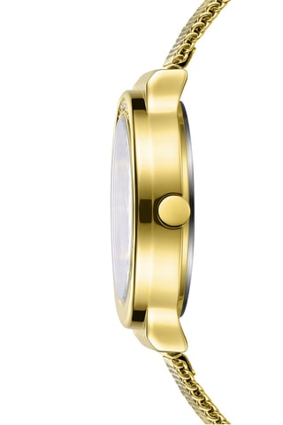 Montre à quartz en acier - Doré 