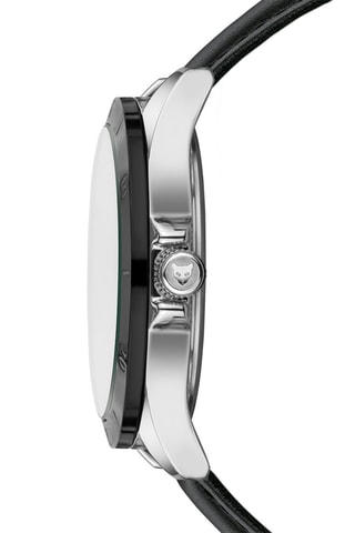 Leren Quartz Horloge Madrid - Zwart