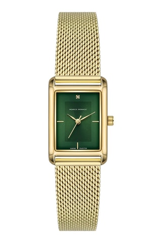 Stalen Quartz Horloge en Diamanten