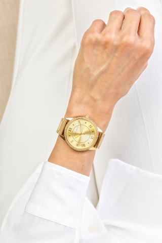 Stalen Quartz Horloge - Goudkleurig - Victoria Walls 