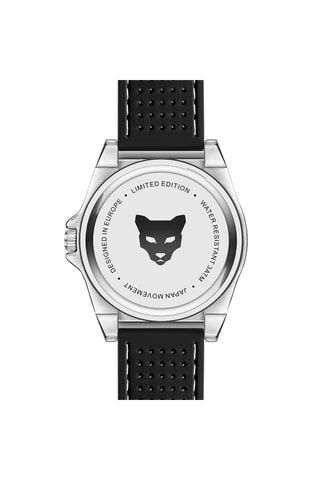 Silicone Quartz Horloge Cologne - Zwart en Zilverkleurig