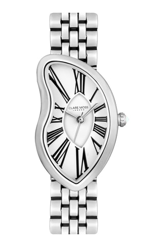 Stalen Quartz Horloge en Parelmoer Old Money - Zilverkleurig en Wit 