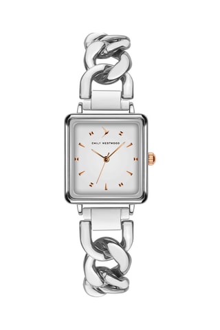 Montre à quartz en acier - Argenté et blanc - Emily Westwood