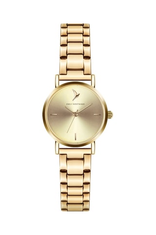 Stalen Quartz Horloge Goudkleurig - Emily Westwood