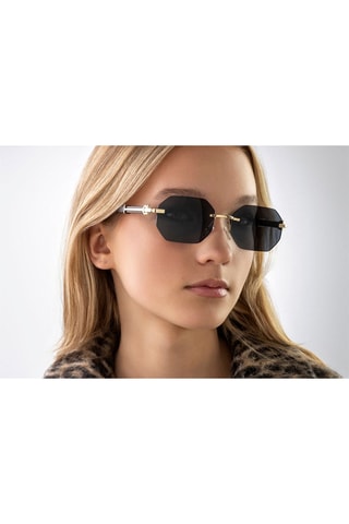 Zonnebril Mixed - Goudkleurig en grijs