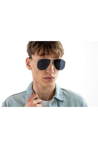 Zonnebril Mixed - Goudkleurig en grijs