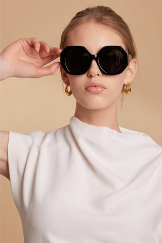 Gepolariseerde zonnebril voor dames Glamour - categorie 3 - Zwart