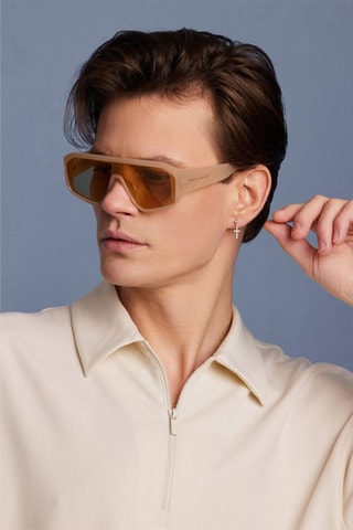 Uniseks gepolariseerde zonnebril Vertex- categorie 3  - Beige en bruin