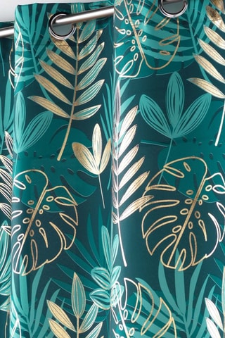 Voilage Ornella - Emeraude et doré - 140 x 280 cm