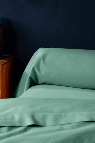 Taie de traversin en coton 57 fils/cm² Lina - Sauge