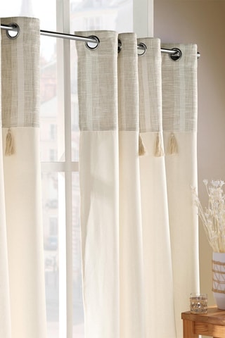 Rideau Baobab Island - Gris et beige - 140 x 240 cm