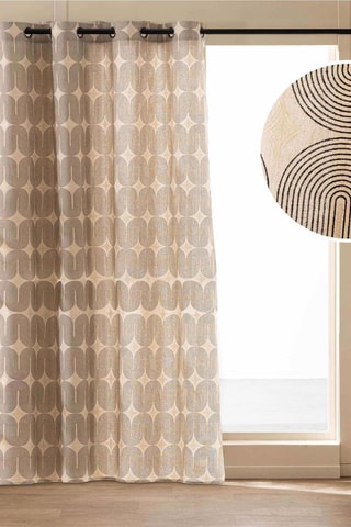 Rideau Ondine - Noir et crème - 140 x 240 cm