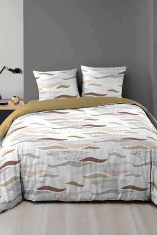 Parure de couette réversible Zenith - Blanc et noir