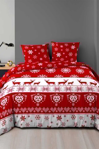 Parure de couette Floconette - Rouge