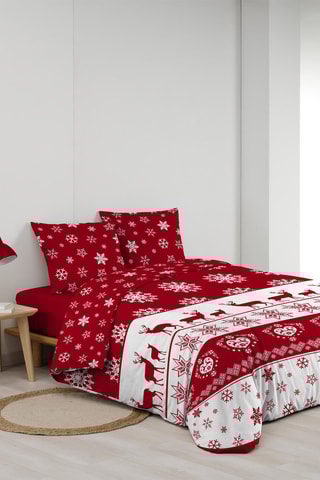 Parure de couette Floconette - Rouge