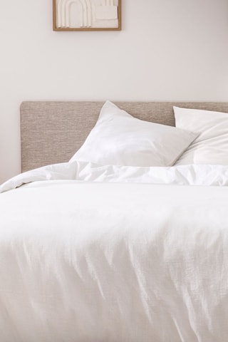 Parure de couette en coton 60 fils/cm² Meline - Blanc