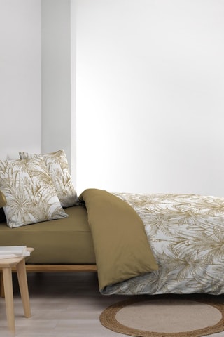 Parure de couette Dune - Sable et blanc