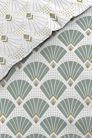 Parure de couette Diane - Vert et blanc