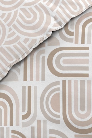 Parure de couette Pandoris - Beige et blanc