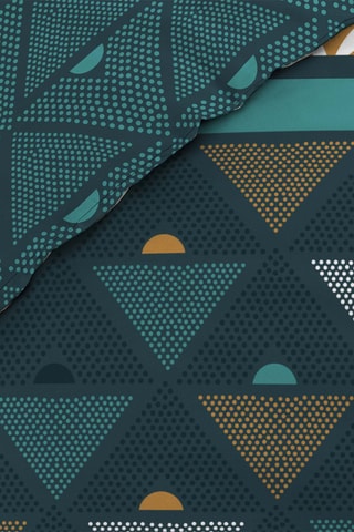 Parure de couette Triade - Bleu-vert et jaune