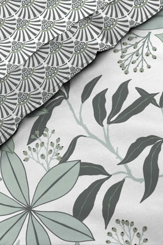 Parure de draps en coton 42 fils/cm² Voltine - Sauge et gris