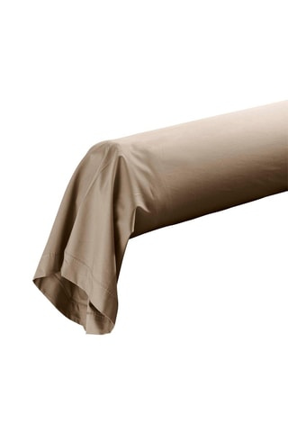 Taie de traversin en percale de coton 78 fils/cm² Percaline - Sable
