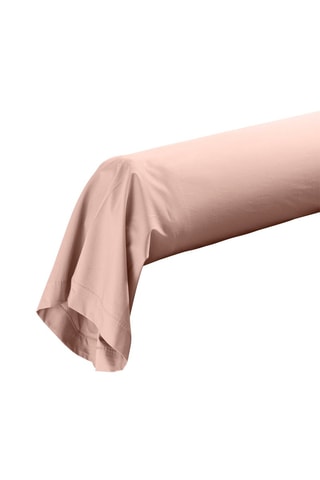 Taie de traversin en percale de coton 78 fils/cm² Percaline - Rose