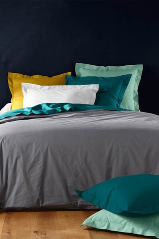 Housse de couette en coton 57 fils/cm² Lina - Blanc