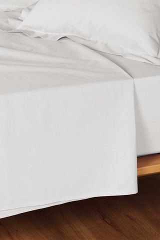 Drap plat en coton 57 fils/cm² Lina - Blanc