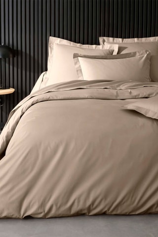 Housse de couette en percale de coton 78 fils/cm² Percaline - Sable