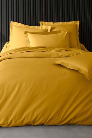 Housse de couette en percale de coton 78 fils/cm² Percaline - Jaune