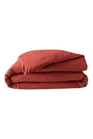 Housse de couette en percale de coton 78 fils/cm² Percaline - Terracotta